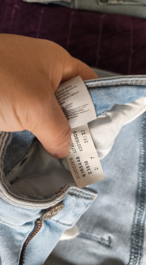 mavi Düğmeli erkek Kot Pantolon - Görsel 5