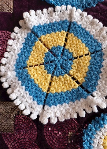 El Örgüsü Bohem Renkli nazar boncuklu lifler - Görsel 5