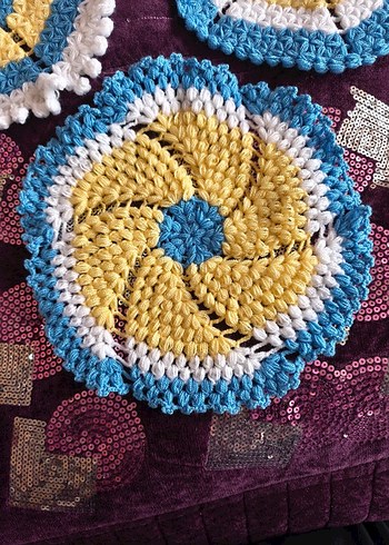 El Örgüsü Bohem Renkli nazar boncuklu lifler - Görsel 6