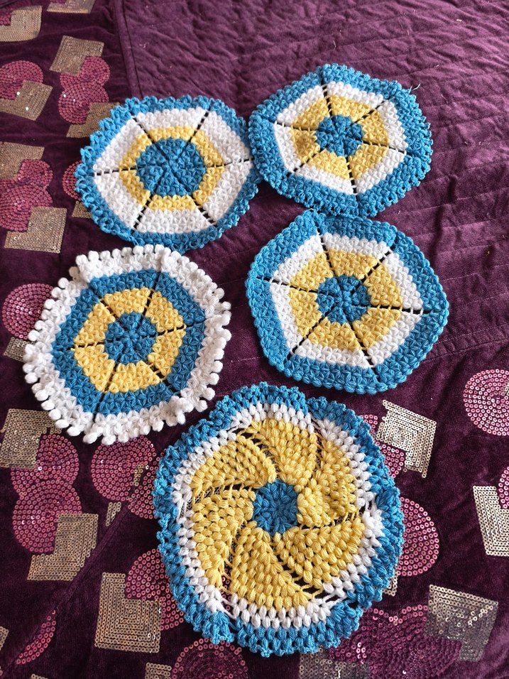 El Örgüsü Bohem Renkli nazar boncuklu lifler - Görsel 2