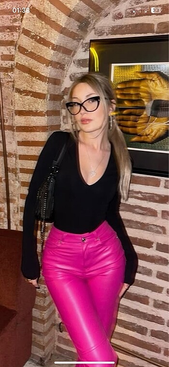deri pembe pantolon