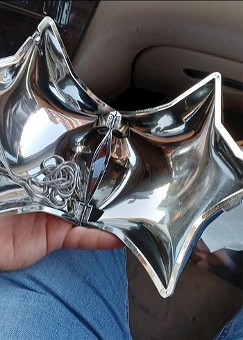 Parlak Gri Yıldız Şekill Canta - Görsel 2