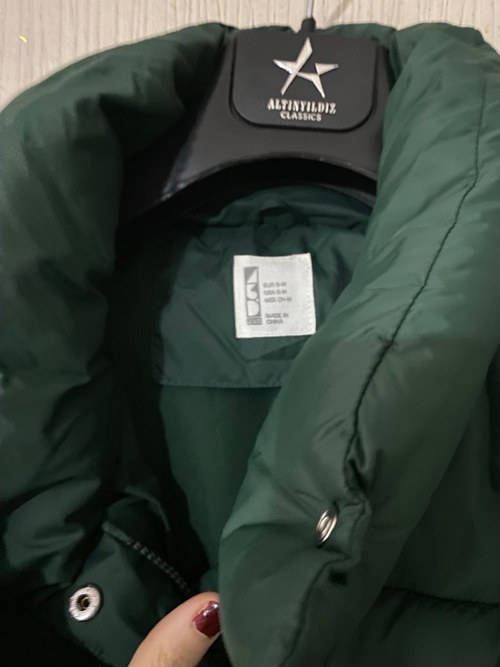 koyu yesil zara mont - Görsel 3