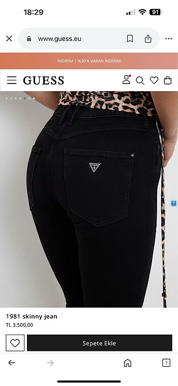 Guess siyah skinny jean