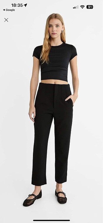 Stradivarius pensli siyah pantolon