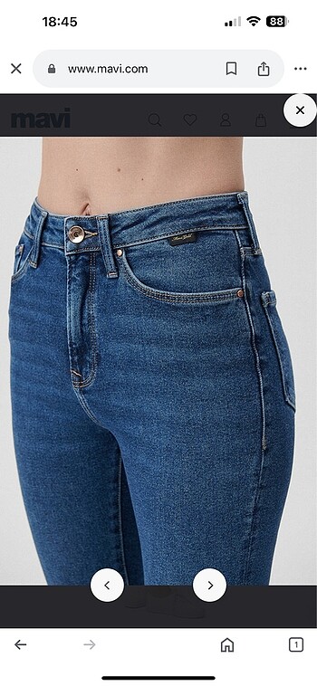 Serenay gold skinny jean mavi