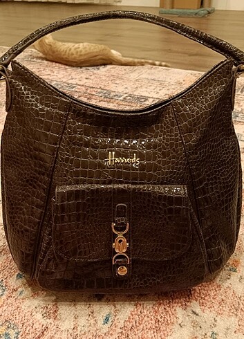 Beden kahverengi Renk Orijinal Harrods Çanta