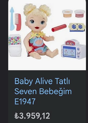 Fisher Price Baby alive bebeğim