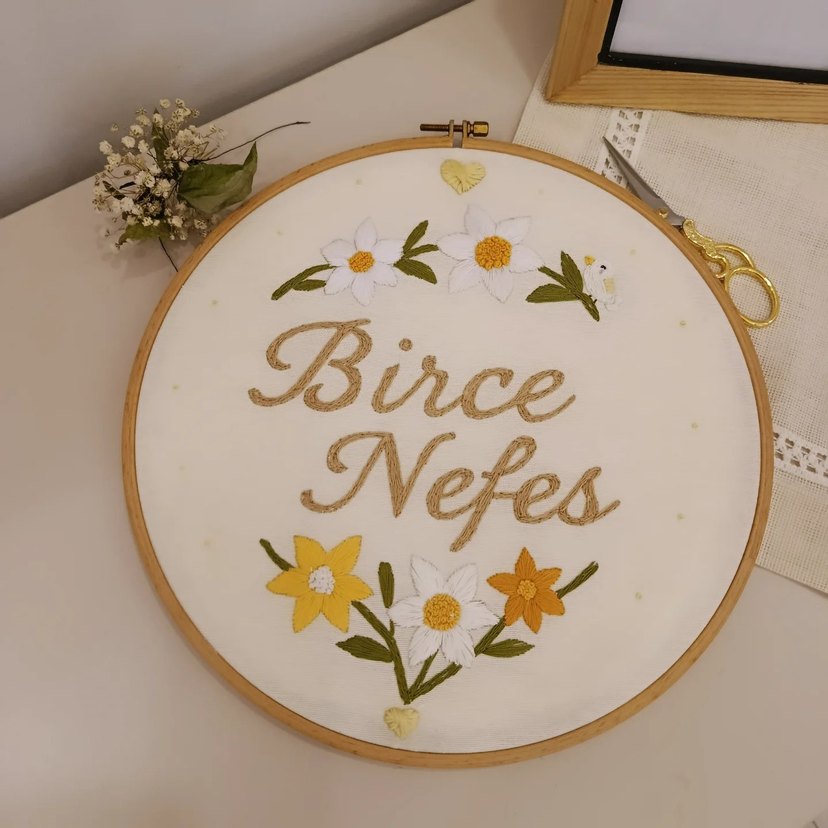 kişiye Özel Nakışlı El Yapımı Duvar Süsü - Görsel 2