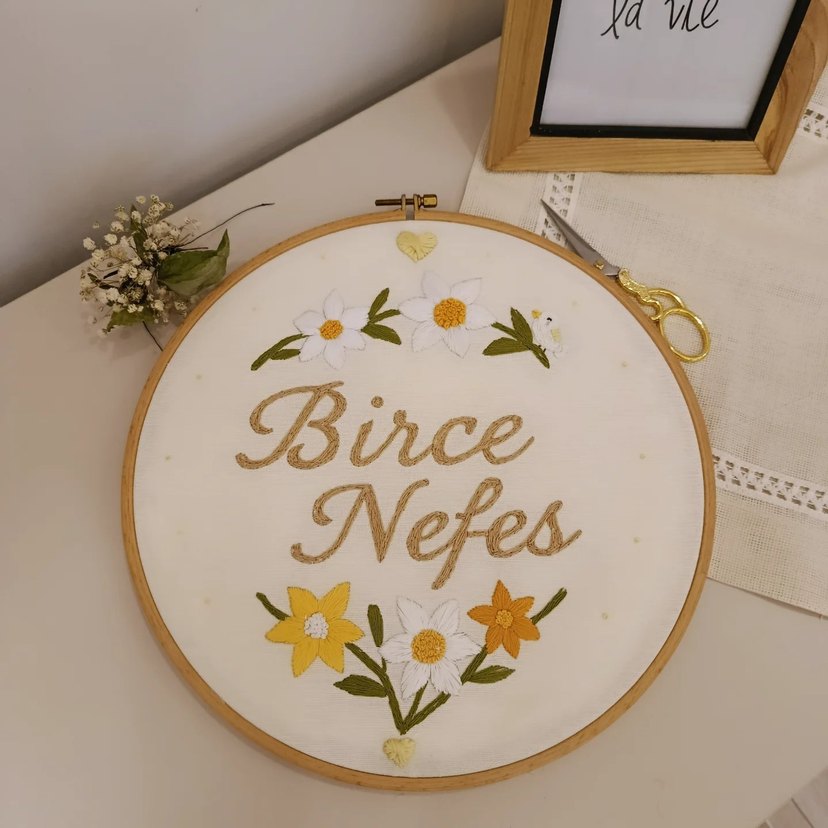 kişiye Özel Nakışlı El Yapımı Duvar Süsü - Görsel 3