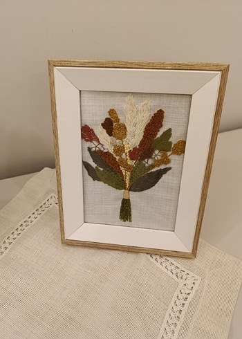 Beyaz Çerçeveli  Çiçek Tablo - Görsel 2