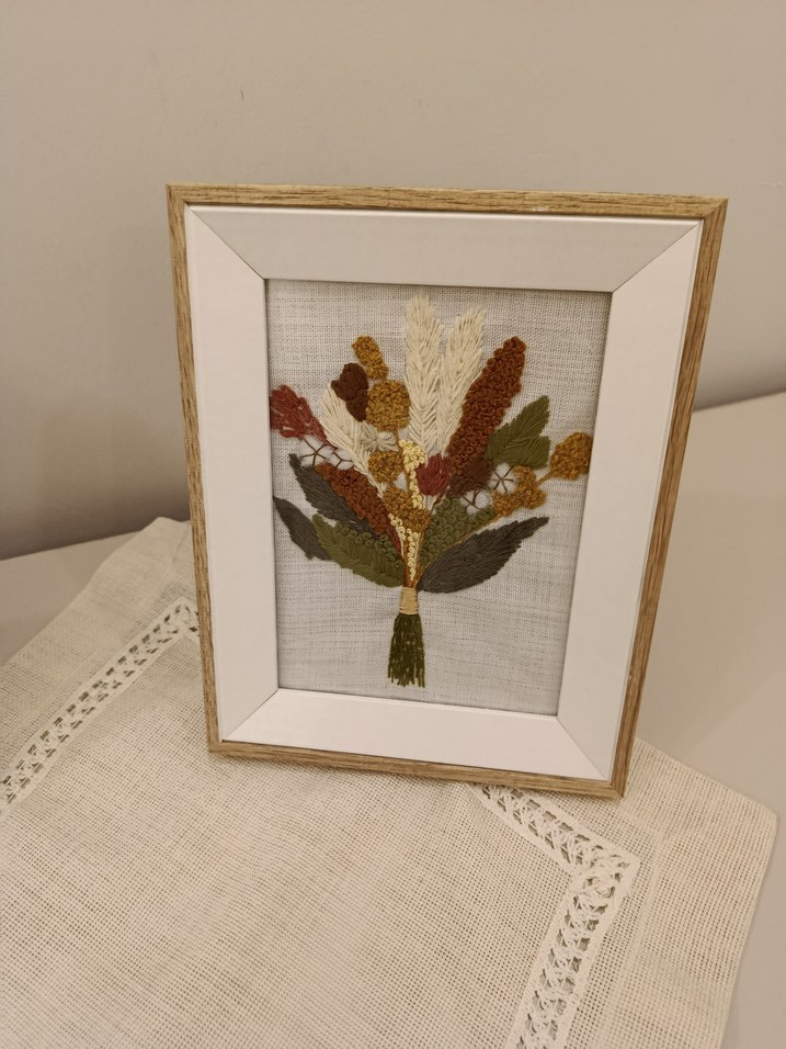 Beyaz Çerçeveli  Çiçek Tablo - Görsel 2