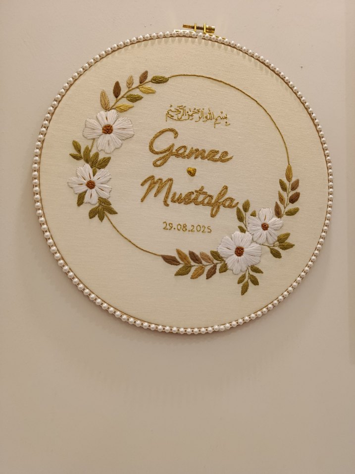 kişiye Özel isimlik kasnak pano - Görsel 5