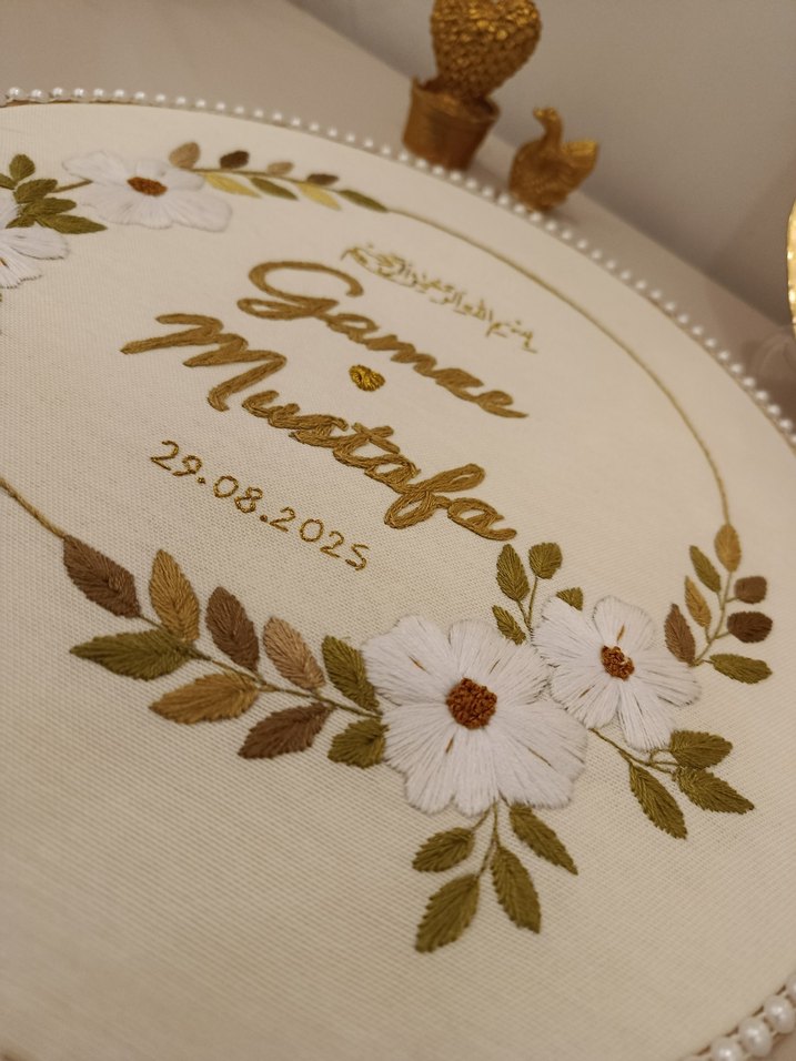 kişiye Özel isimlik kasnak pano - Görsel 4