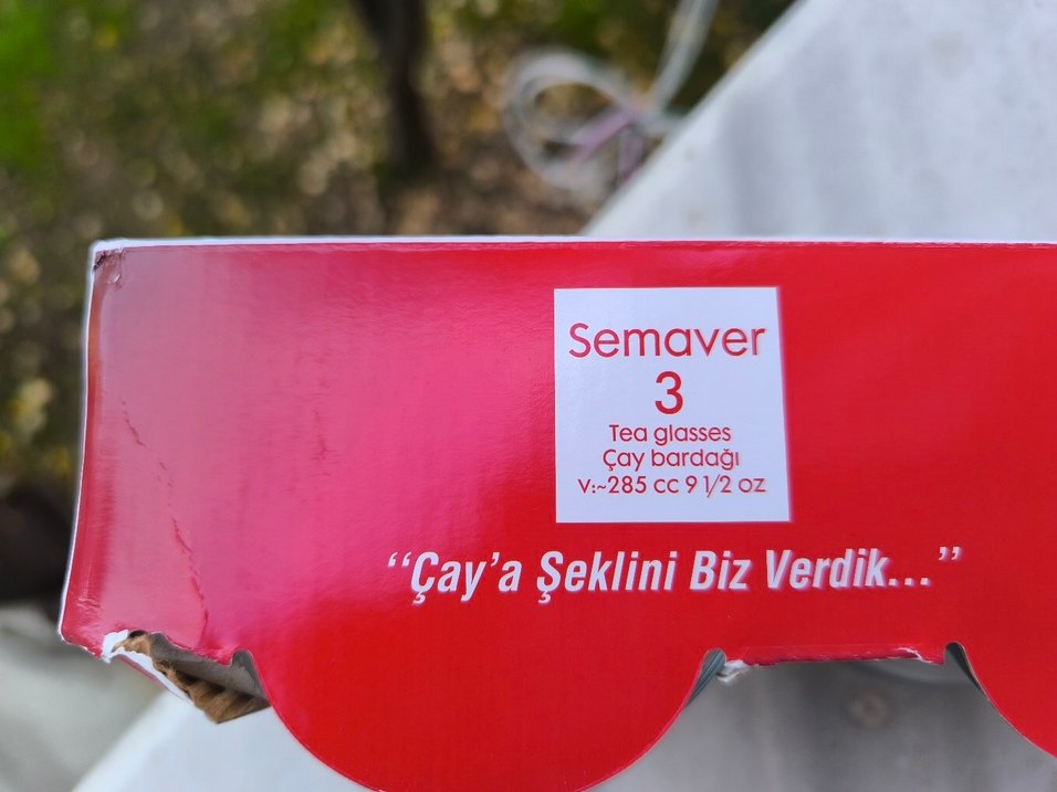 Paşabahçe semaver 3'lü Kırmızı Çay Bardağı Seti - Görsel 3