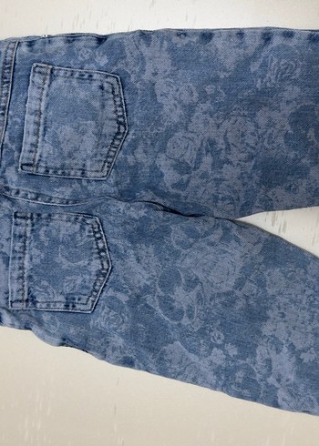 Düğmeli Gri Batik Desenli Midi  Jean - Görsel 2