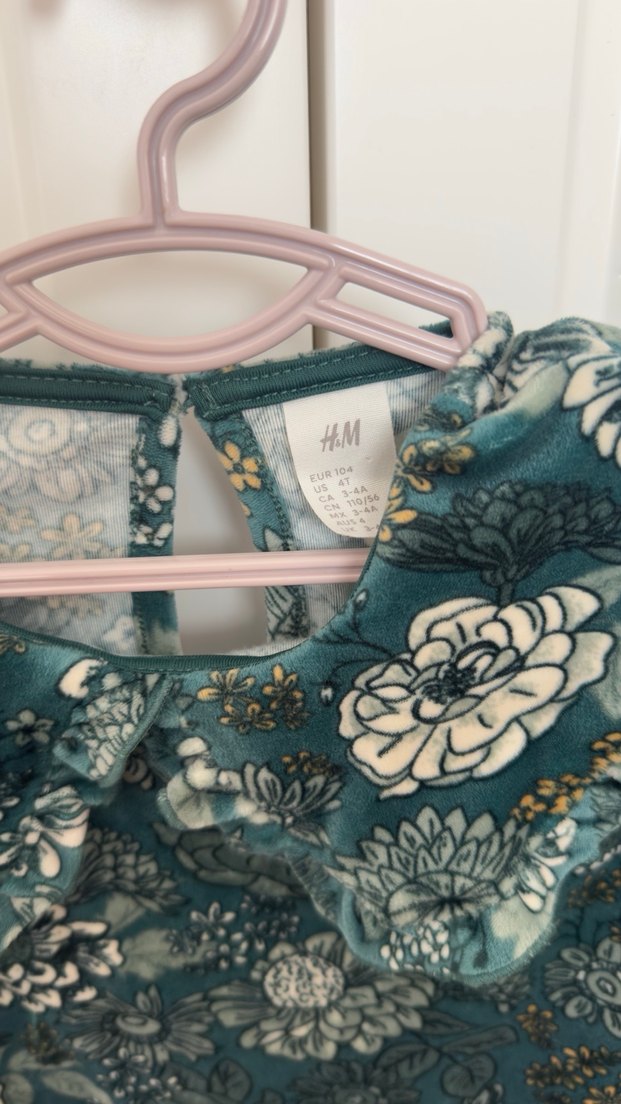 Uzun Kollu, Yakalı, Fırfırlı Kız Elbisesi - Görsel 2