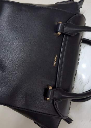 Siyah Gotik Nakışlı Deri Kadın Çanta - Görsel 3