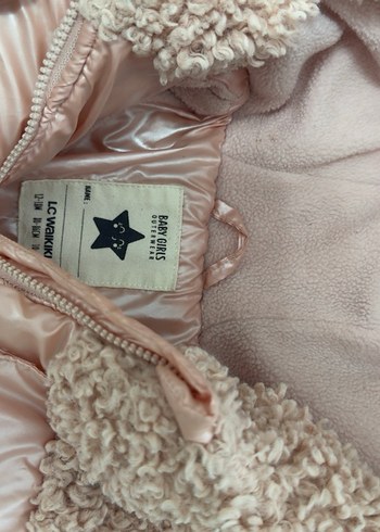 Kız Çocuk Pembe Kapüşonlu Kürklü Mont - Görsel 2