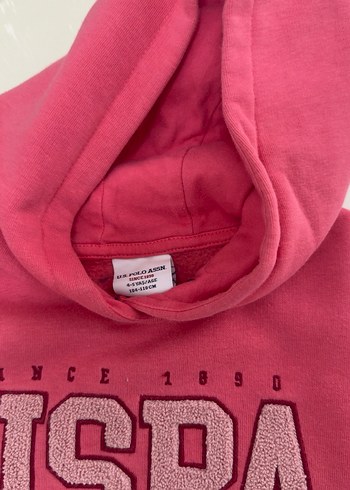 USPA Pembe Çocuk Sweatshirt ve Eşofman Takımı - Görsel 4