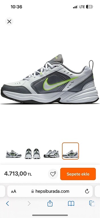 Nike air monarch spor ayakkabı