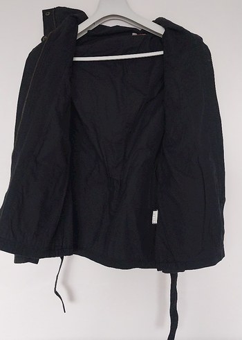 Siyah Kot Kadın Ceket Kemerli Street Style - Görsel 5