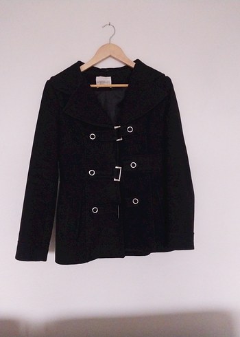 Zara Kürk Detaylı Siyah Kadın Midi Kaban - Görsel 6