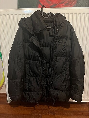 Zara oversize siyah şişme mont