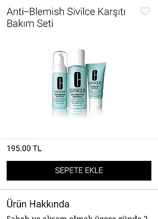 Clinique Anti Blemish Sivilce Karşıtı Bakım Seti