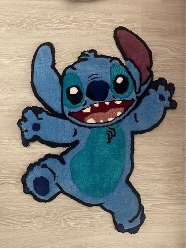 Stitch halı, özel el yapı, ayna önü, paspas