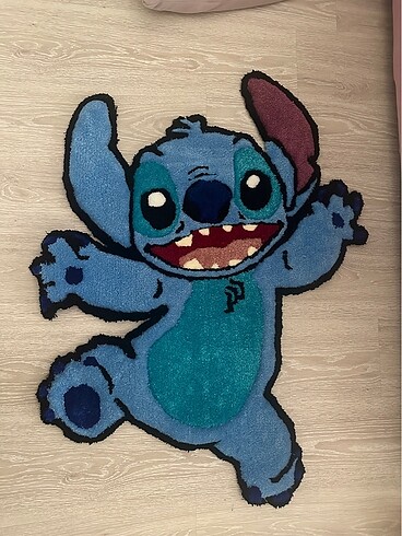 Tasarımcı Stitch halı, özel el yapı, ayna önü, paspas