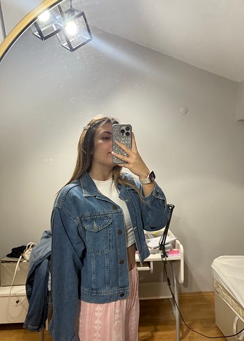Koton Kadın Denim Ceket, Normal Boy, Uzun Kollu