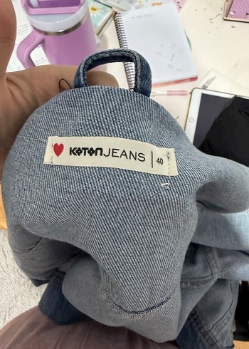 40 Beden Kadın Denim Ceket, Normal Boy, Uzun Kollu