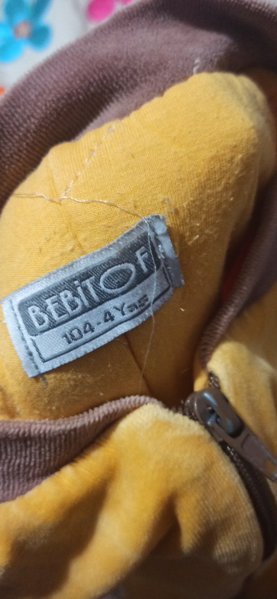 Sarı Baskılı Uzun Kollu Bebek Tulum - Görsel 3