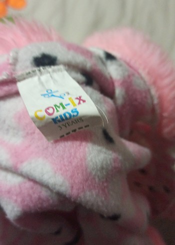 Kız Çocuk Pembe Kapüşonlu Ponço - Görsel 2