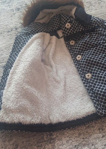 Kahverengi Kürklü kız Çocuk Kaban - Görsel 2