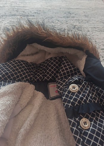 Kahverengi Kürklü kız Çocuk Kaban - Görsel 4