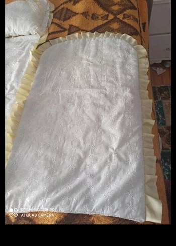 Nakışlı Beyaz Nevresim Takımı - Görsel 4