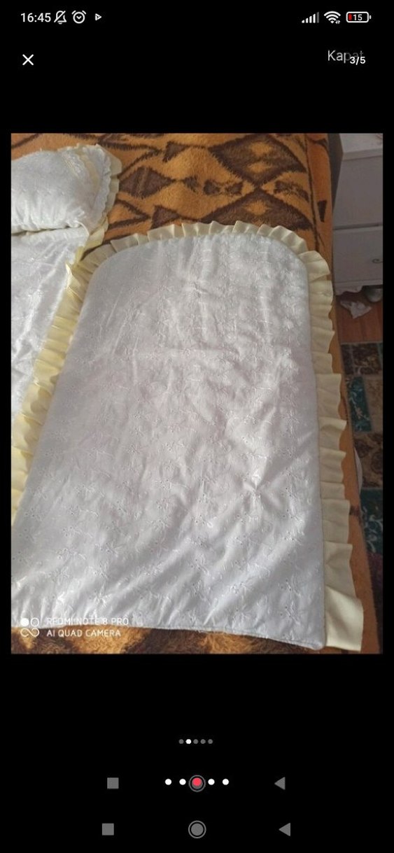 Nakışlı Beyaz Nevresim Takımı - Görsel 4