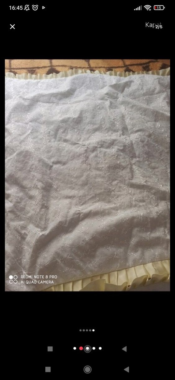 Nakışlı Beyaz Nevresim Takımı - Görsel 5