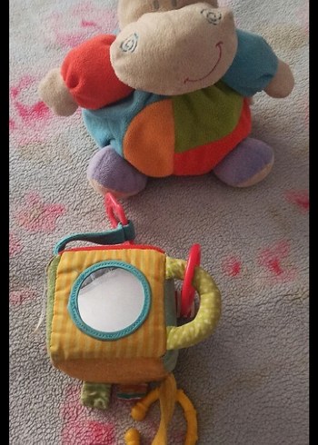 Renkli Diş Kaşıyıcı ve Çıngırak Oyuncak 2si de çıngıraklı - Görsel 2