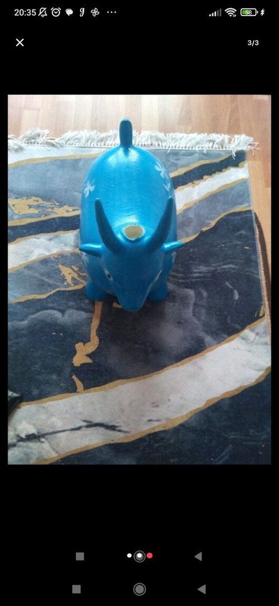 Mavi Boynuzlu Oyuncak Hayvan - Görsel 2