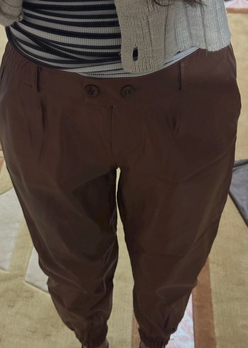 Suni Deri Kadın Pantolon - Görsel 5