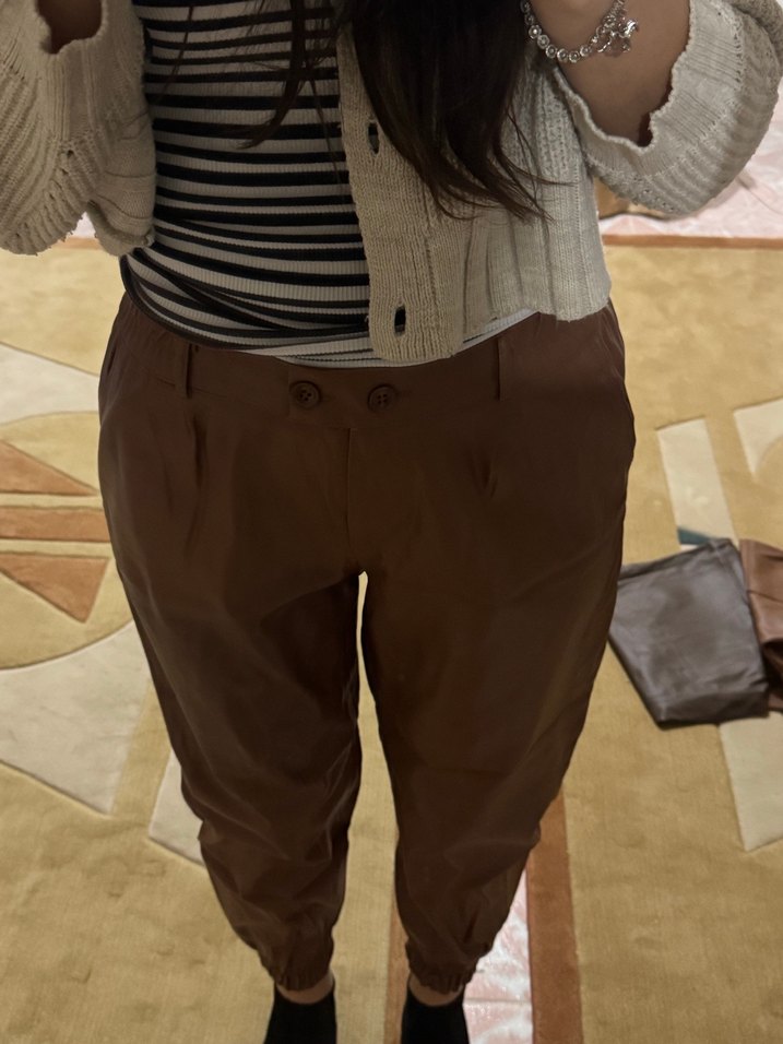 Suni Deri Kadın Pantolon - Görsel 4