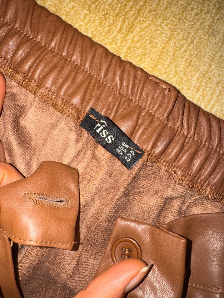 Suni Deri Kadın Pantolon - Görsel 3