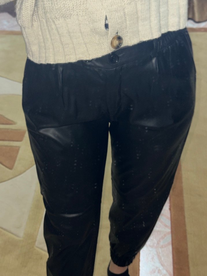 suni Deri Kadın Pantolon - Görsel 3