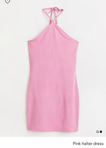 Pembe İnce Askılı Mini Elbise - Görsel 4