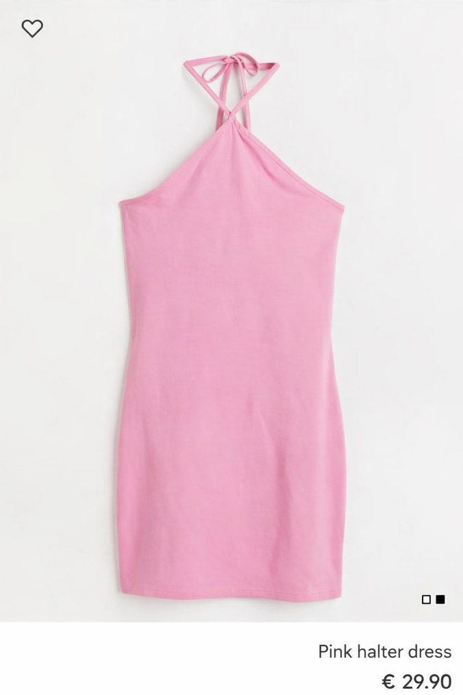 Pembe İnce Askılı Mini Elbise - Görsel 4