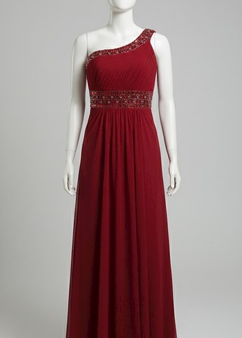 Uzun İşlemeli Abiye Elbise - Görsel 2