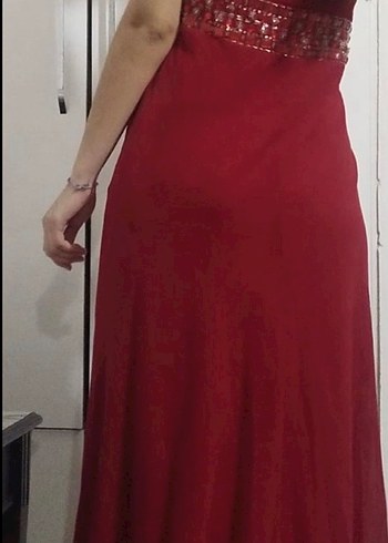 Uzun İşlemeli Abiye Elbise - Görsel 5